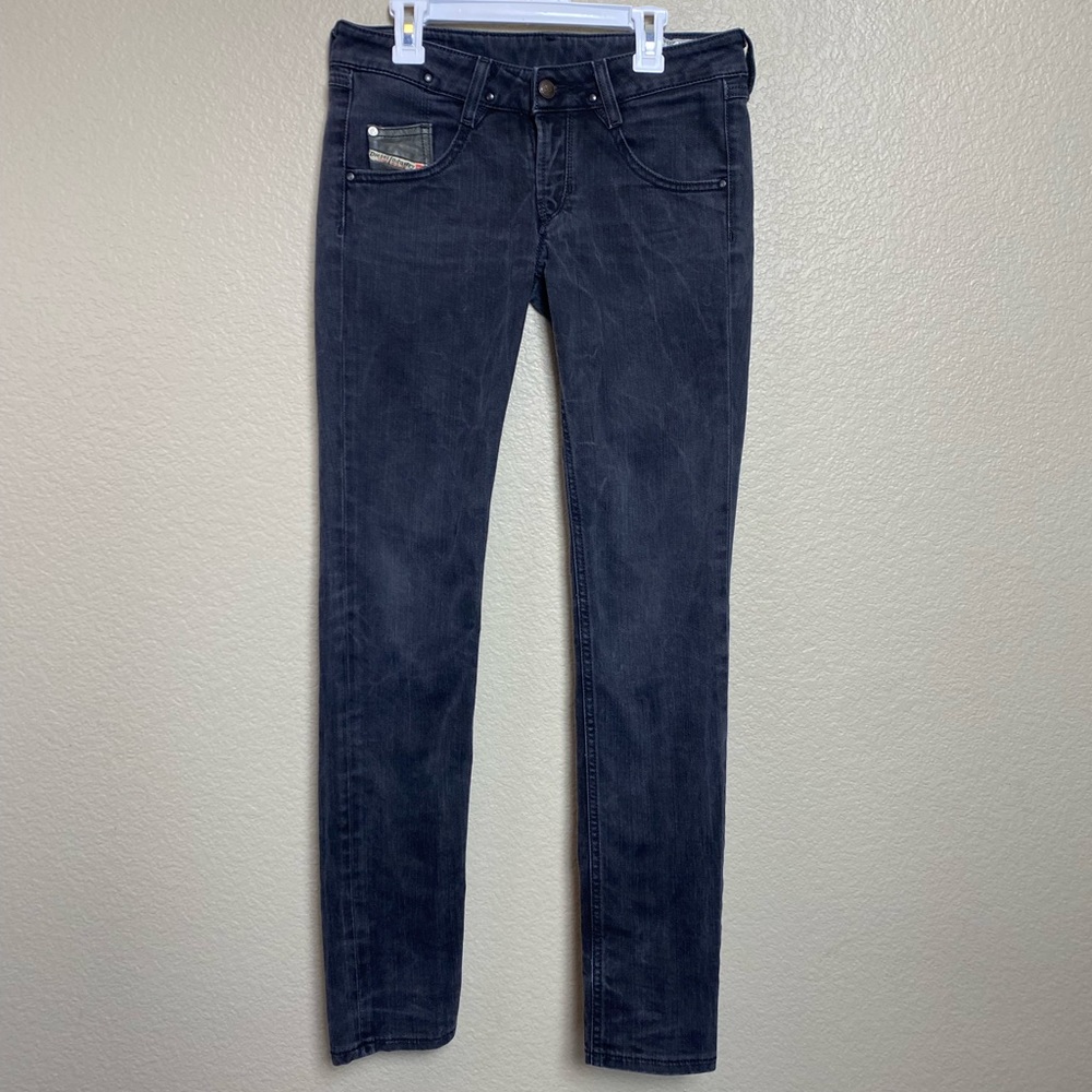 Diesel Vintage Clush Black Fade Rock N’ Roll Punk Skinny Jeans Italy